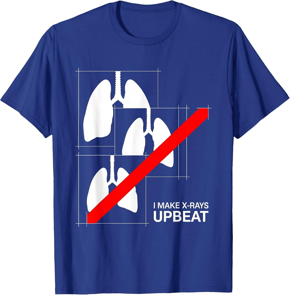 Men's I Make X-Rays Upbeat Bauhaus Modernist Radiology Tech Gift T-Shirt - Royal Blue