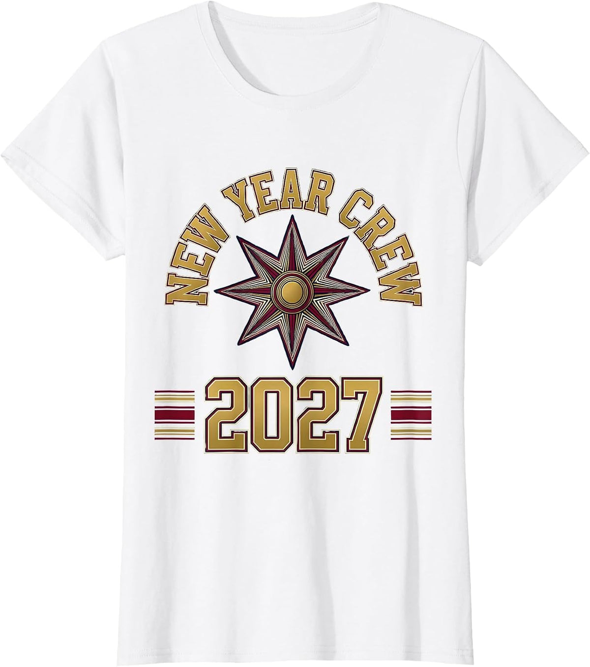 New Year Crew 2027 Sports Family Party Celebration T-Shirt - White