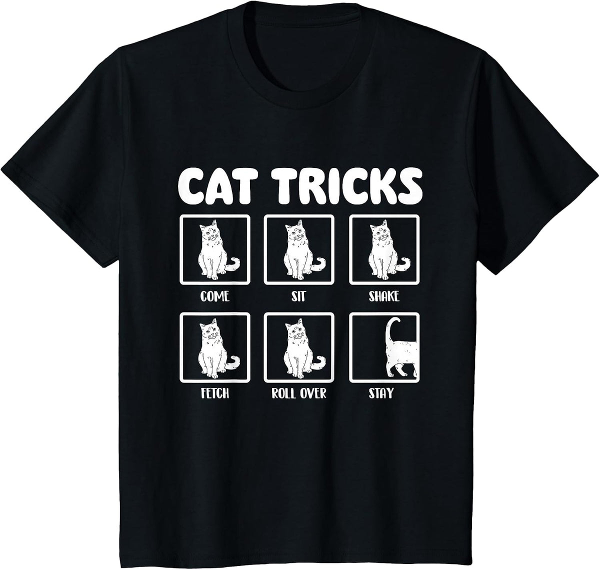 Cat Tricks - Cat Lover Kitten Owner Kitty T-Shirt - Black