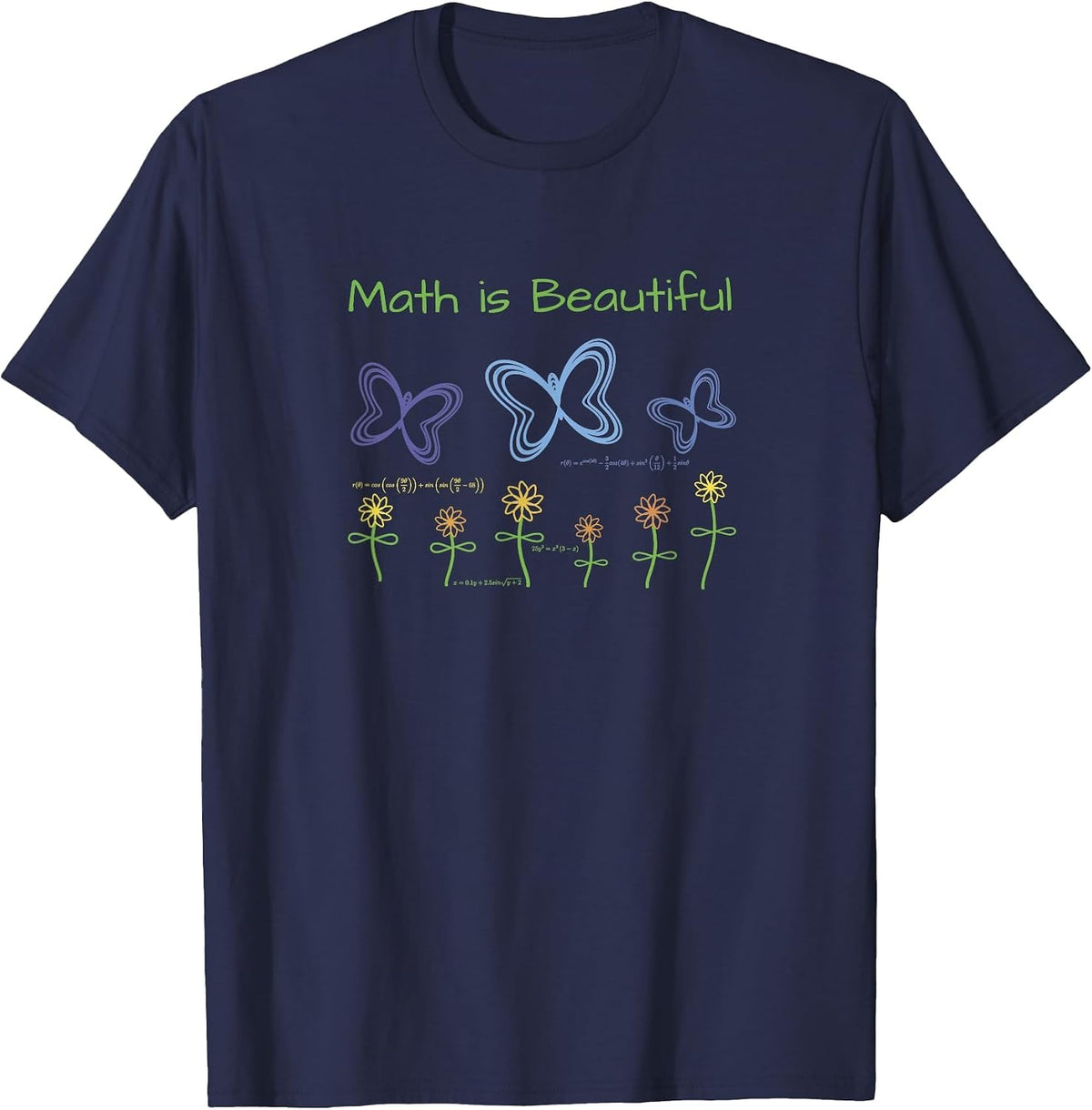 Math is Beautiful T-Shirt T-Shirt - Navy Blue