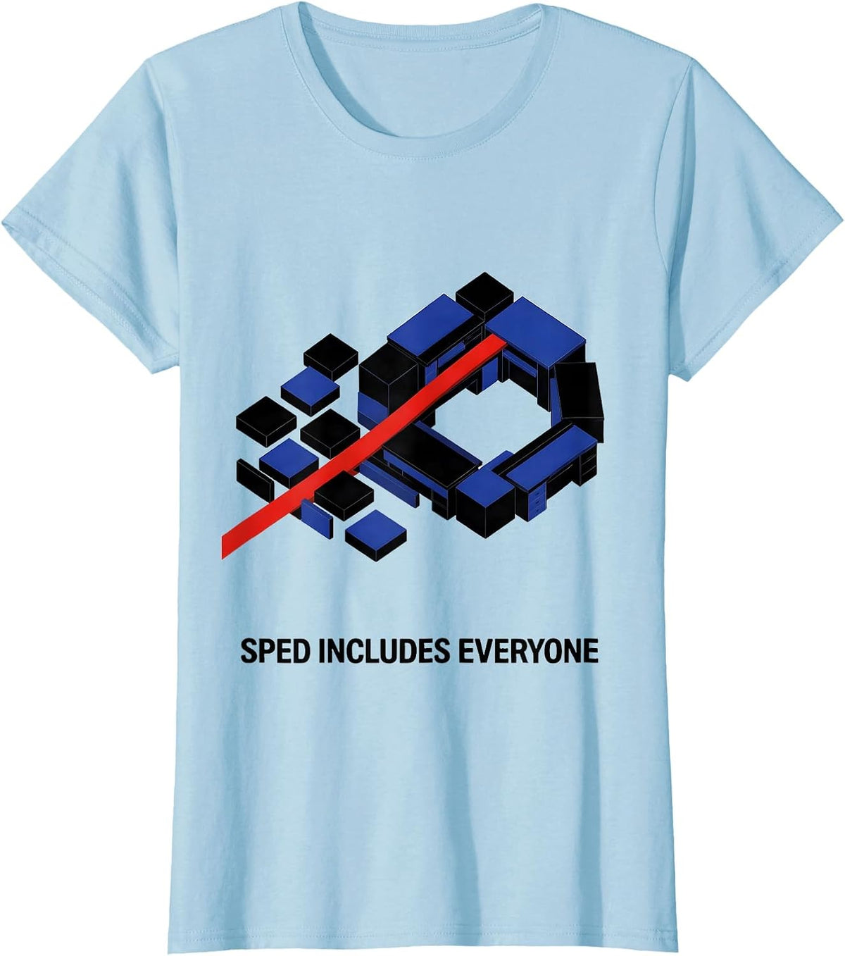 SPED Includes Everyone Special Education Teacher Autism T-Shirt - Baby Blue