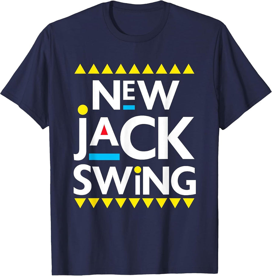 Jack Swing 90s R&B Hip Hop T-Shirt - Navy Blue