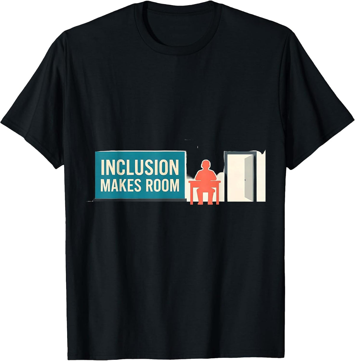 Men's Inclusion Makes Room Special Education Teacher Autism T-Shirt - Black