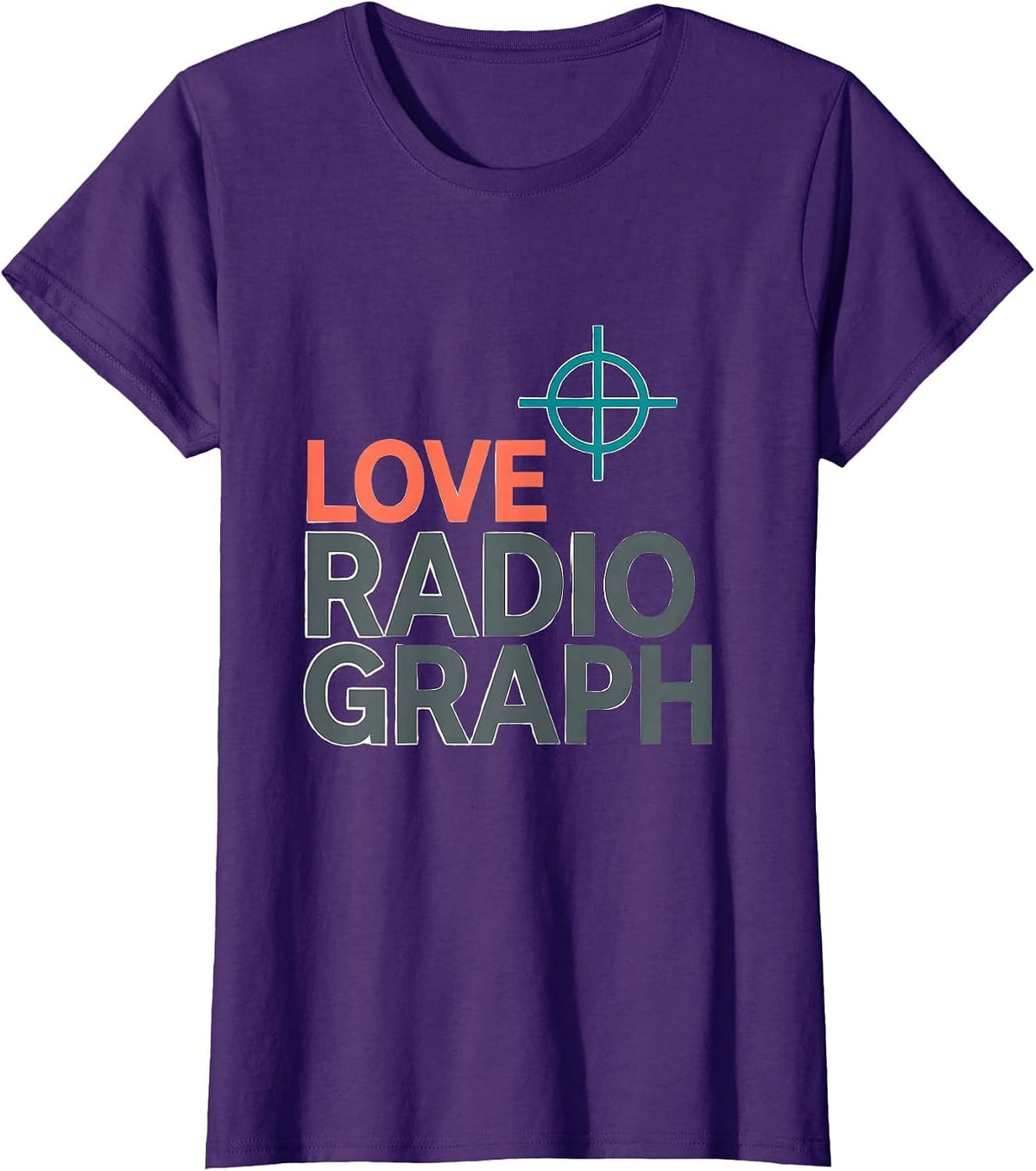 Women's Love Radiograph Funny Radiology Tech Valentine Skeleton T-Shirt - Purple