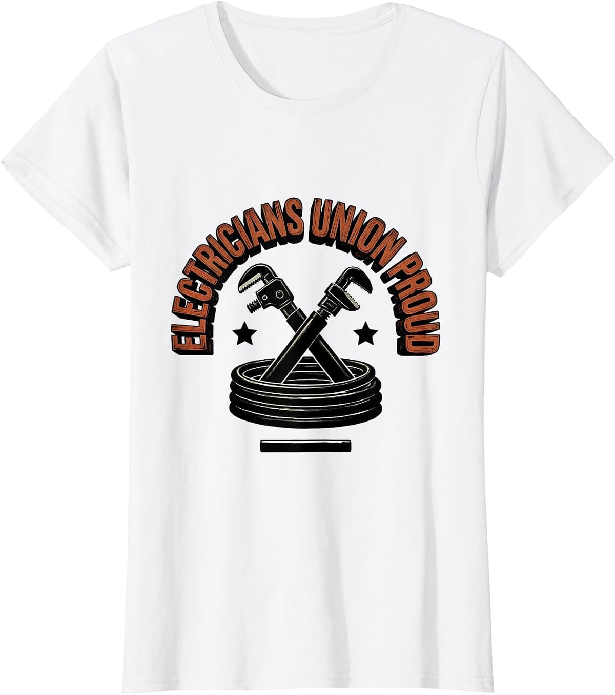 Women's Electricians Union Proud Skilled Trades Worker Labor T-Shirt - White