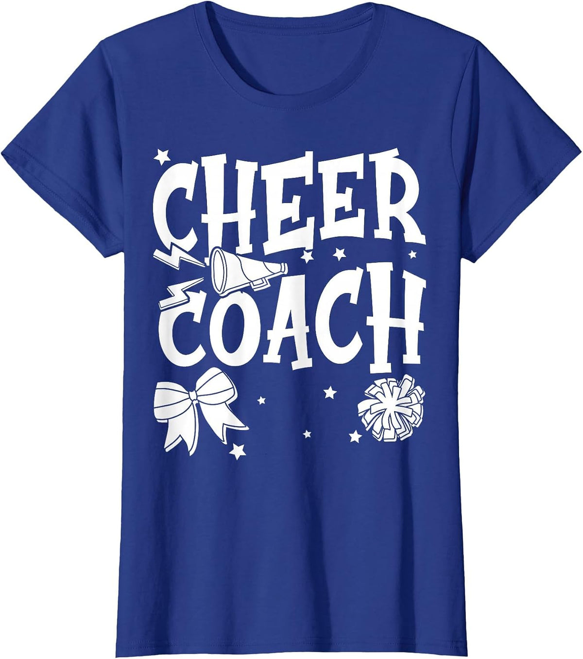 Cheer Coach Cheerleading Coach T-Shirt - Royal Blue