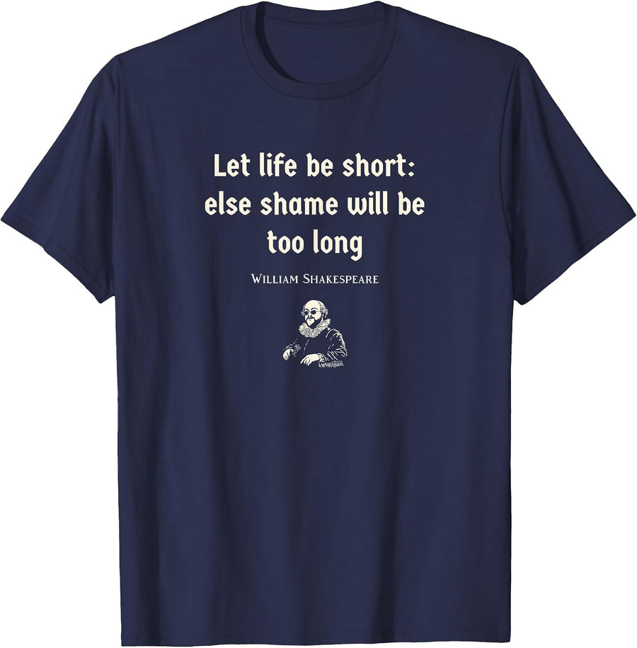 Funny Shakespeare Quote Theater English Literature Meme T-Shirt - Navy Blue