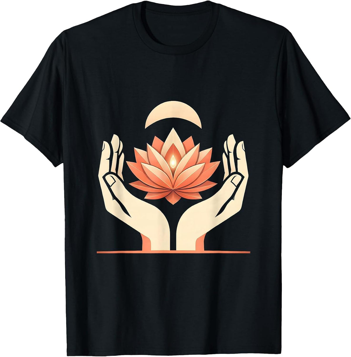 Men's Suicide Awareness Cupped Hands Glowing Candle T-Shirt - Black