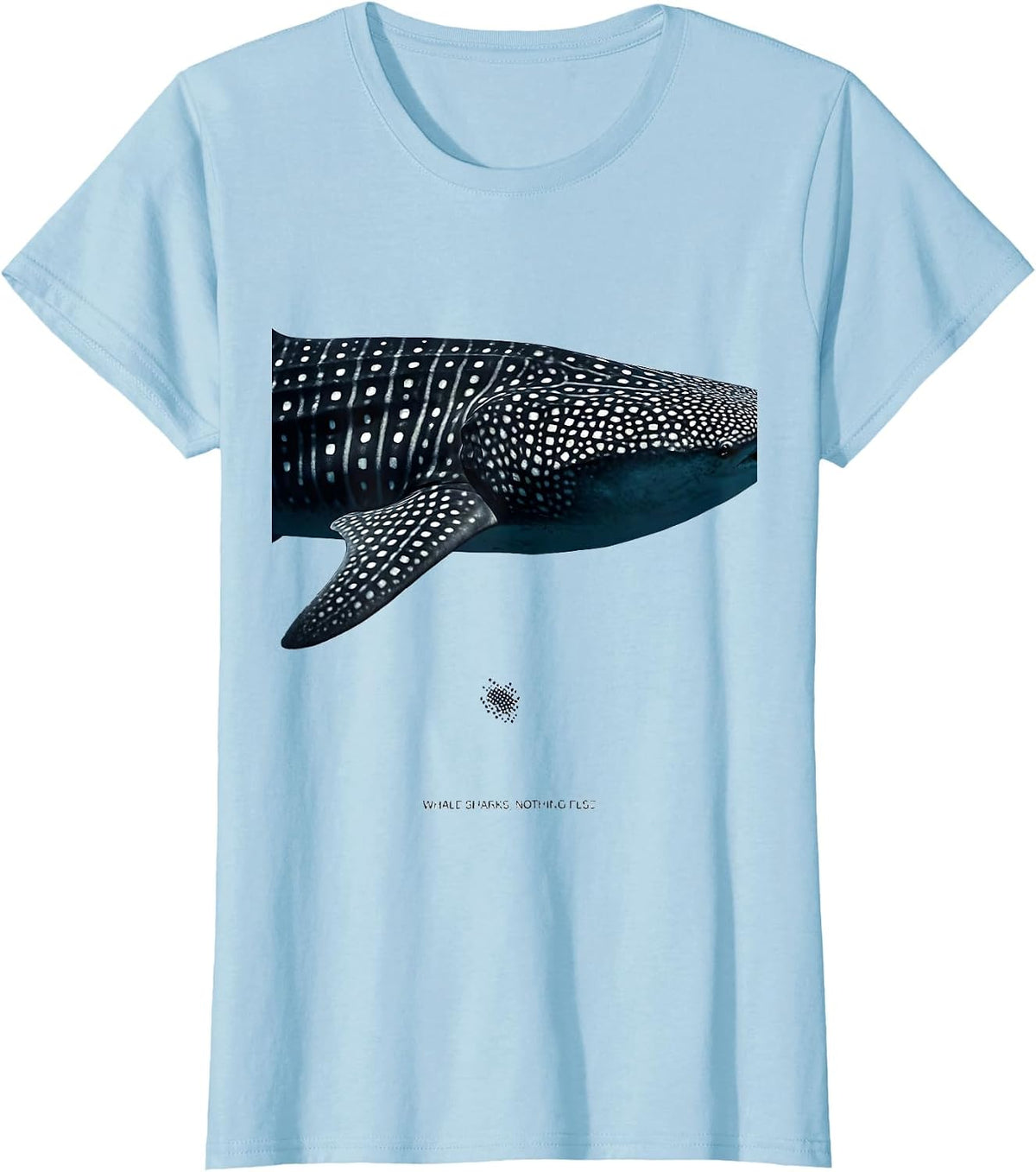 Women's Whale Sharks Nothing Else Animal Skin Pattern Marine T-Shirt - Baby Blue