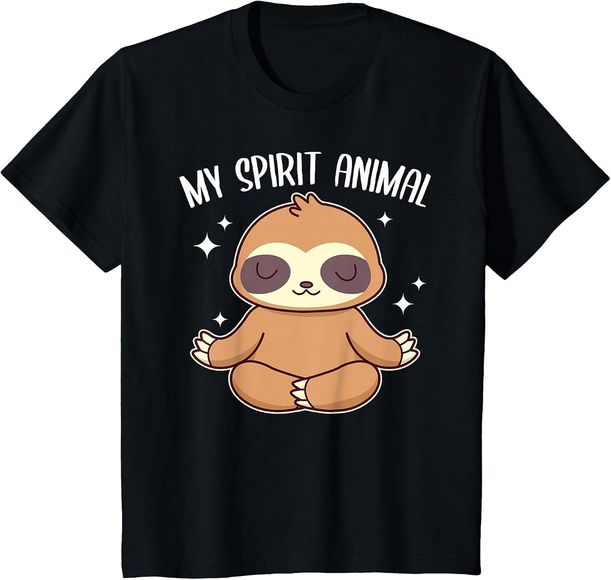 Sloth is My Spirit Animal Lazy Sloth T-Shirt - Black