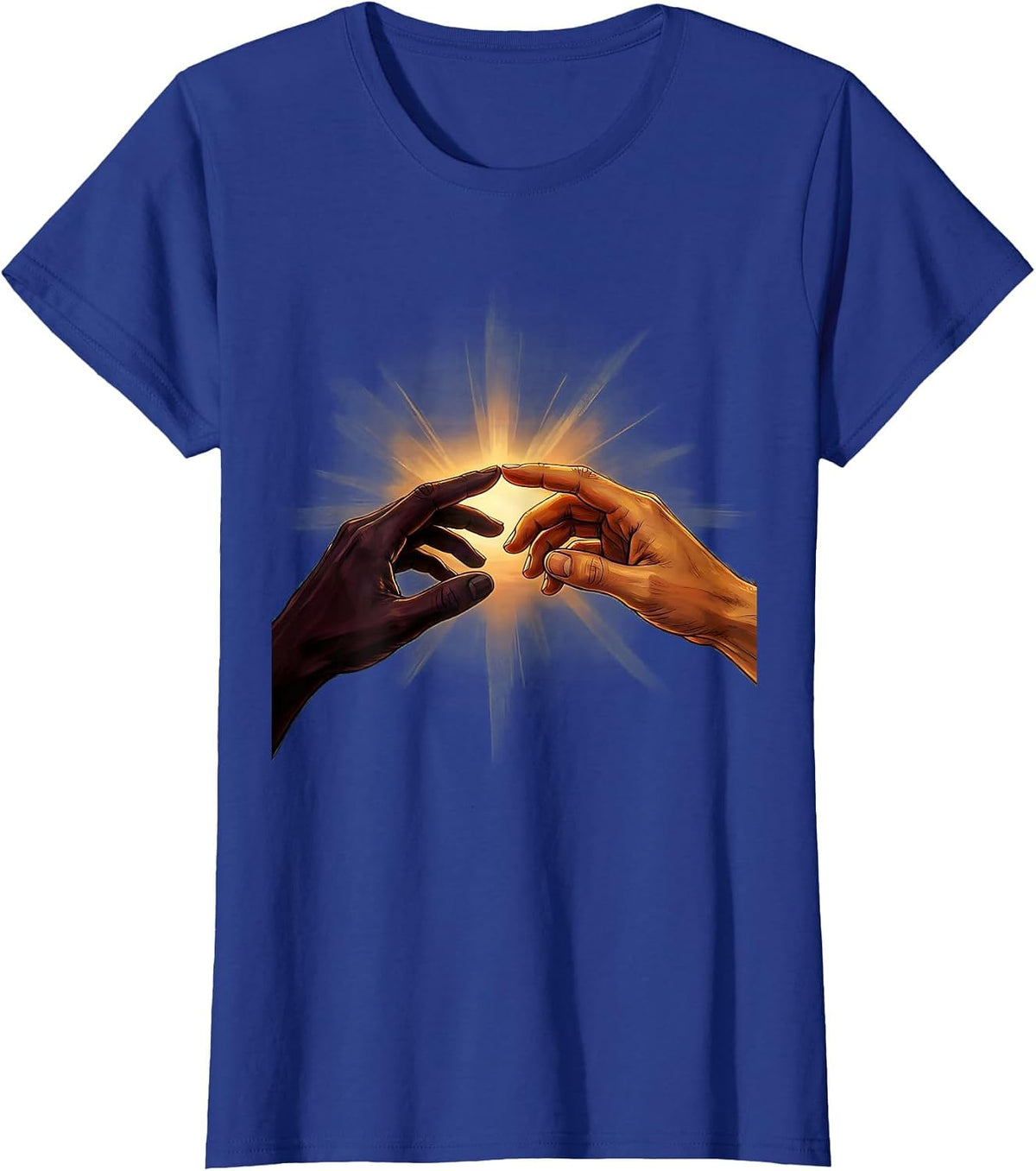 Women's Reaching Hands Suicide Prevention Awareness Design T-Shirt - Royal Blue