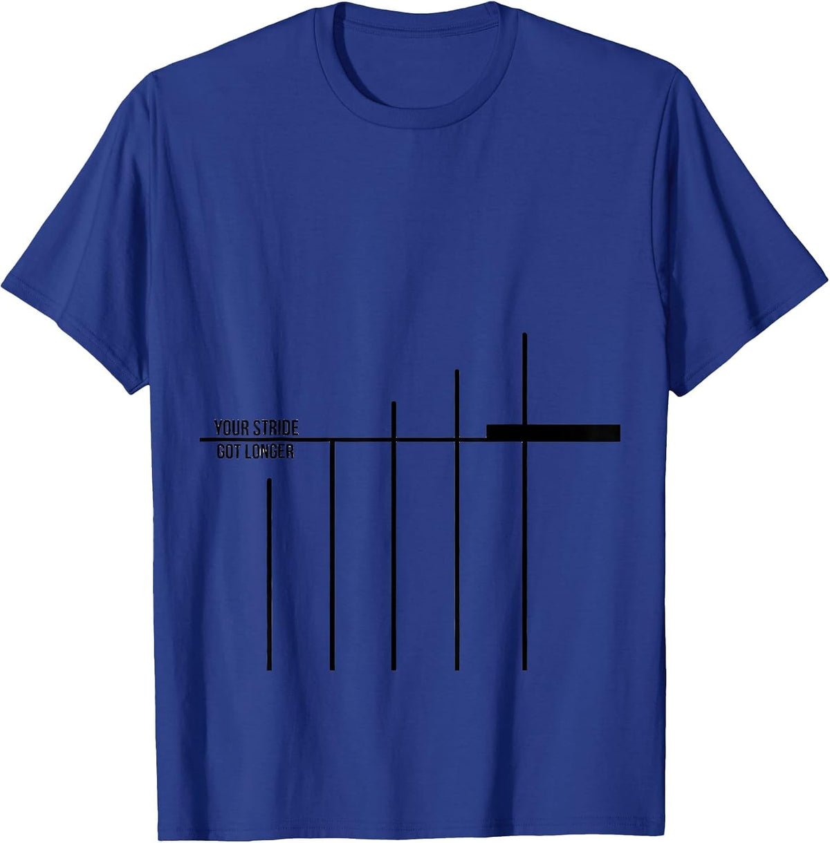 Men's Your Stride Got Longer Funny Physical Therapist PT Massage T-Shirt - Royal Blue