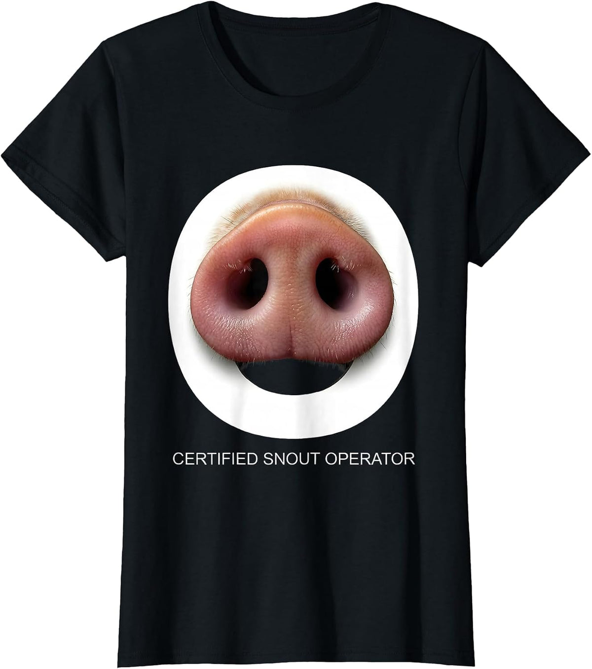 Women's Certified Snout Operator Funny Guinea Pig Lover Pet T-Shirt - Black