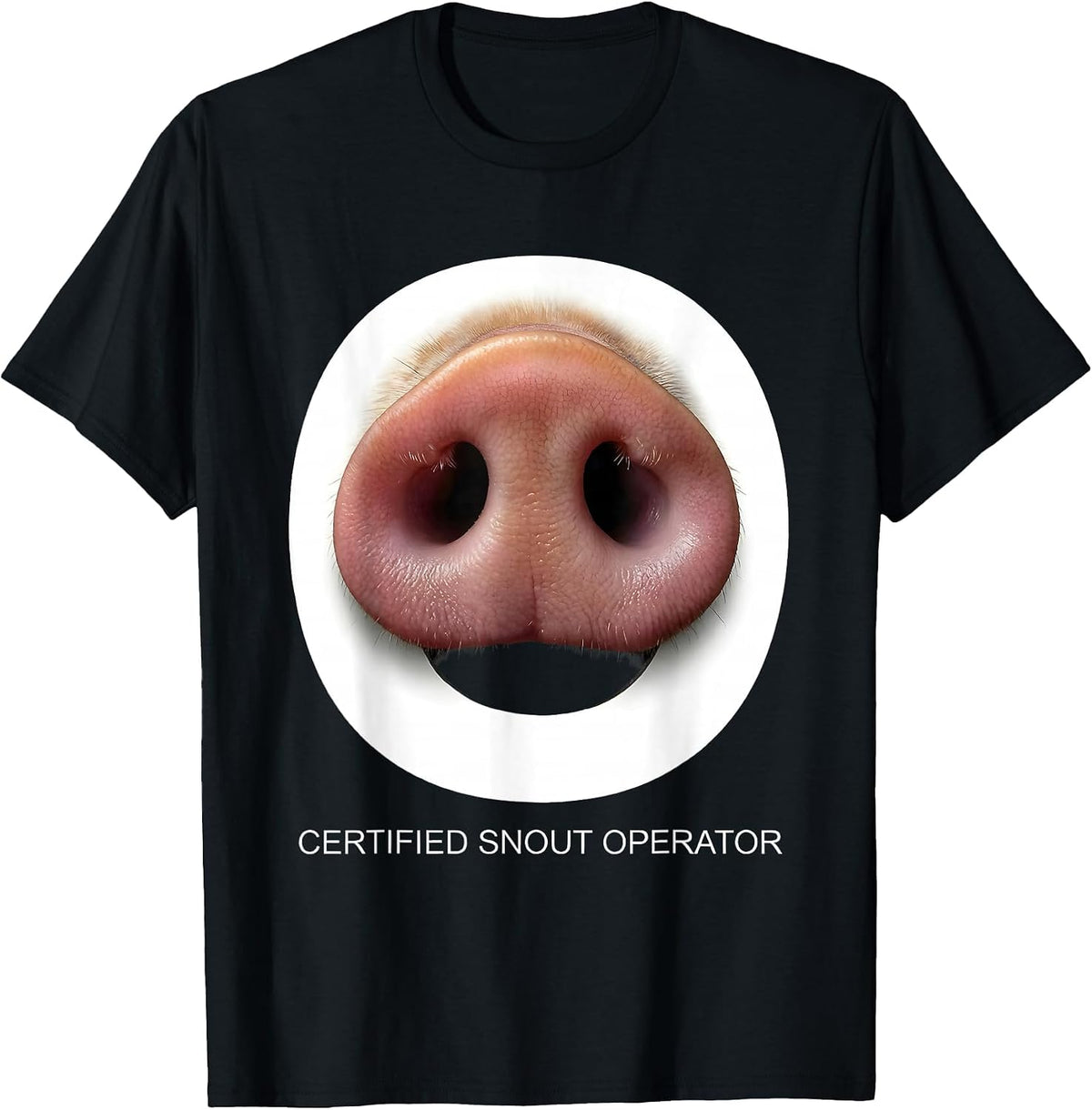 Men's Certified Snout Operator Funny Guinea Pig Lover Pet T-Shirt - Black