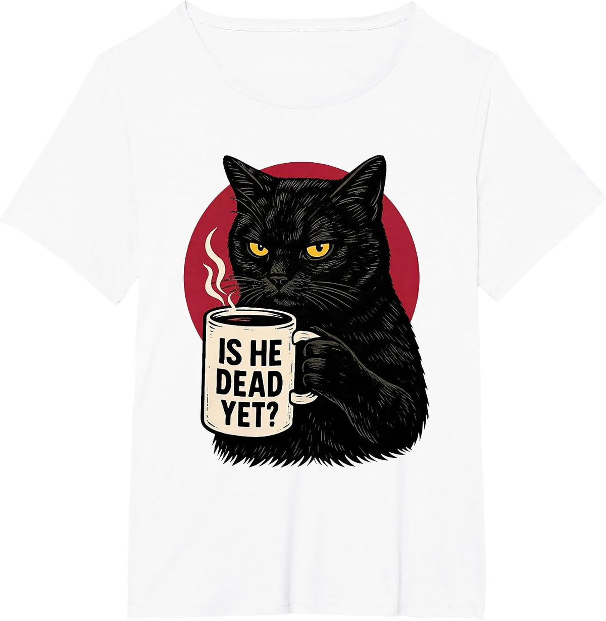 is He Vintage Dead Yet Dark Humor Retro T-Shirt - White