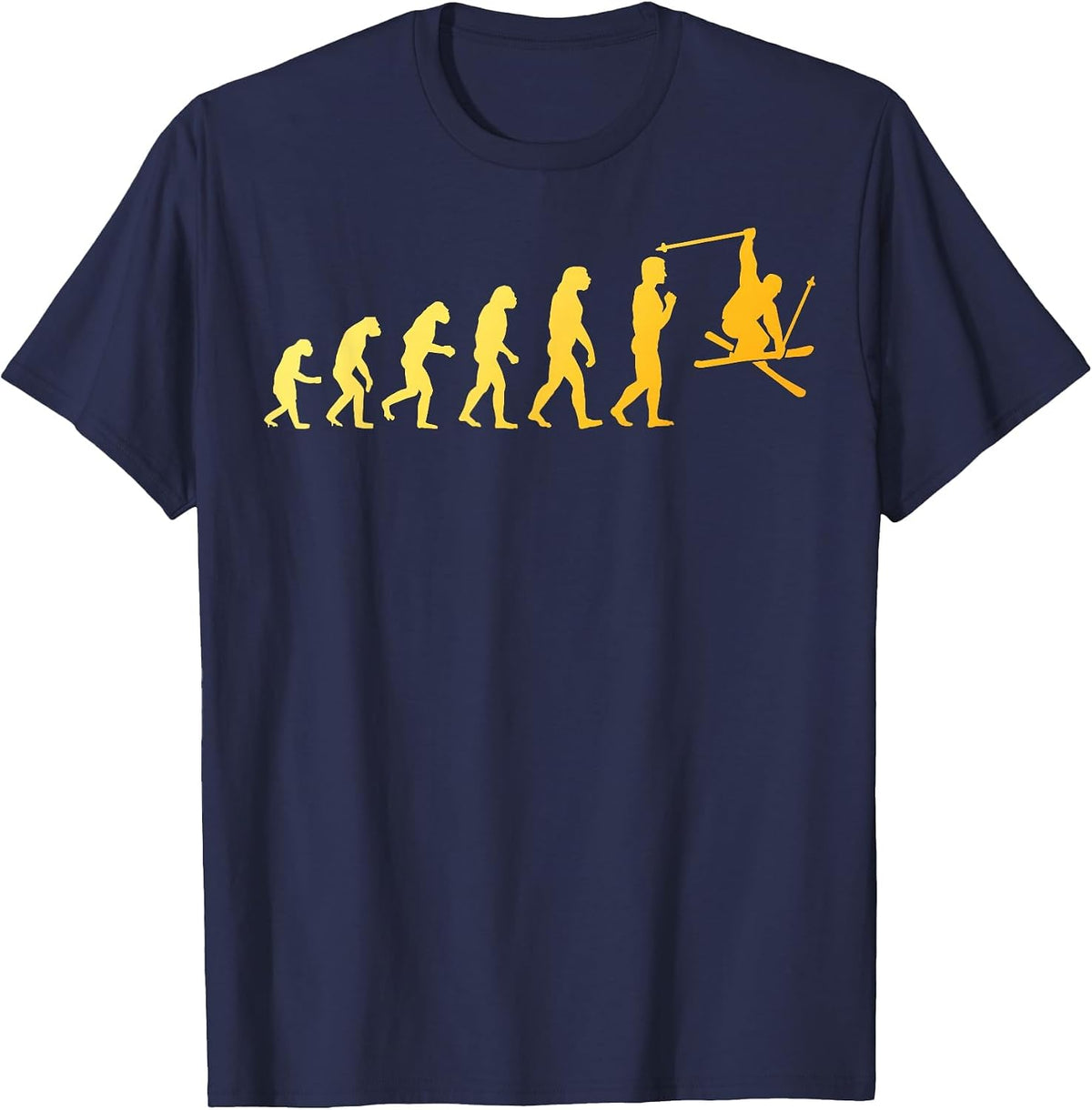 Cool Skiing Art for Men Women Skiing Themed Ski Lover Skier T-Shirt - Navy Blue