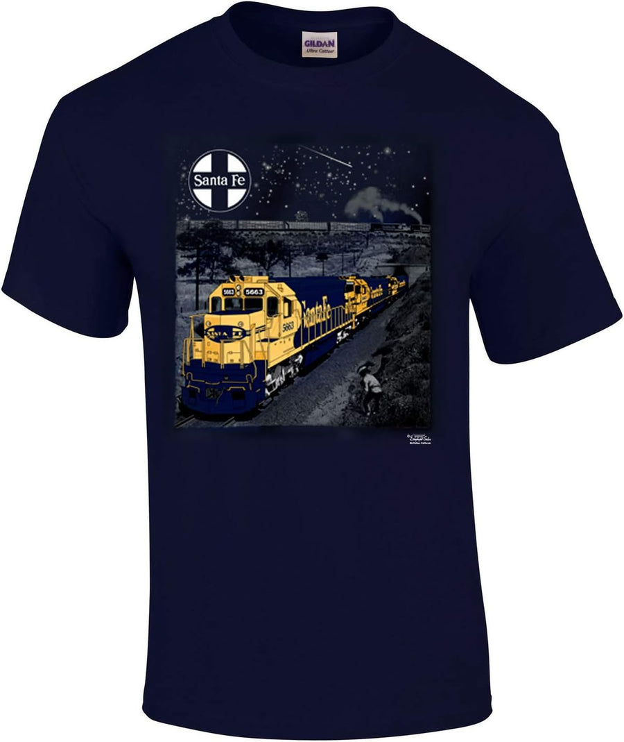 Daylight Sales at&SF (Santa Fe) Chico Authentic Railroad T-Shirt Tee Shirt [81] - Kids Blue