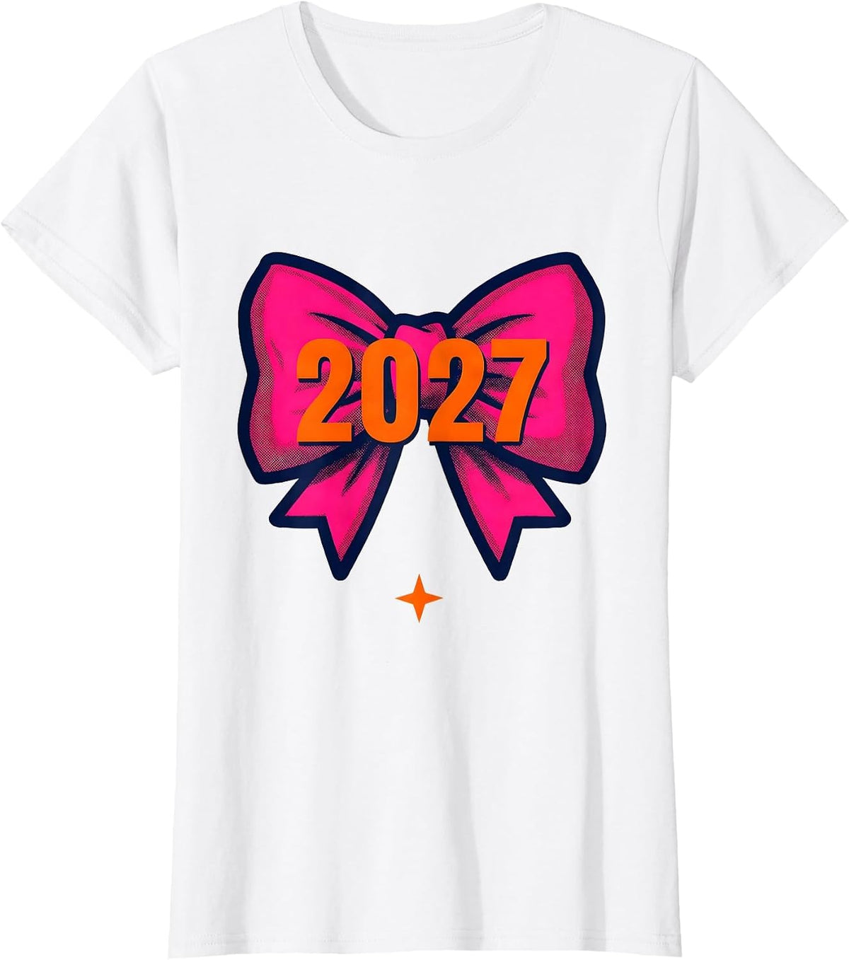 Women's 2027 Coquette Bow New Year Eve Party Girly Bow Lover T-Shirt - White