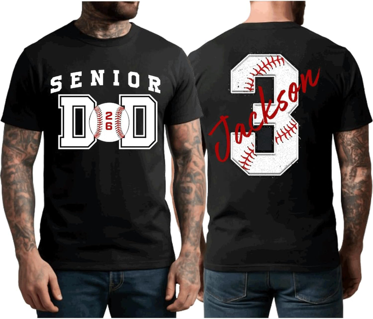 NAZENTI Personalized Baseball Dad Shirt, Softball Shirts for Dad, Farthers Day Tshirt, Gifts for Baseball Lover - Baseball