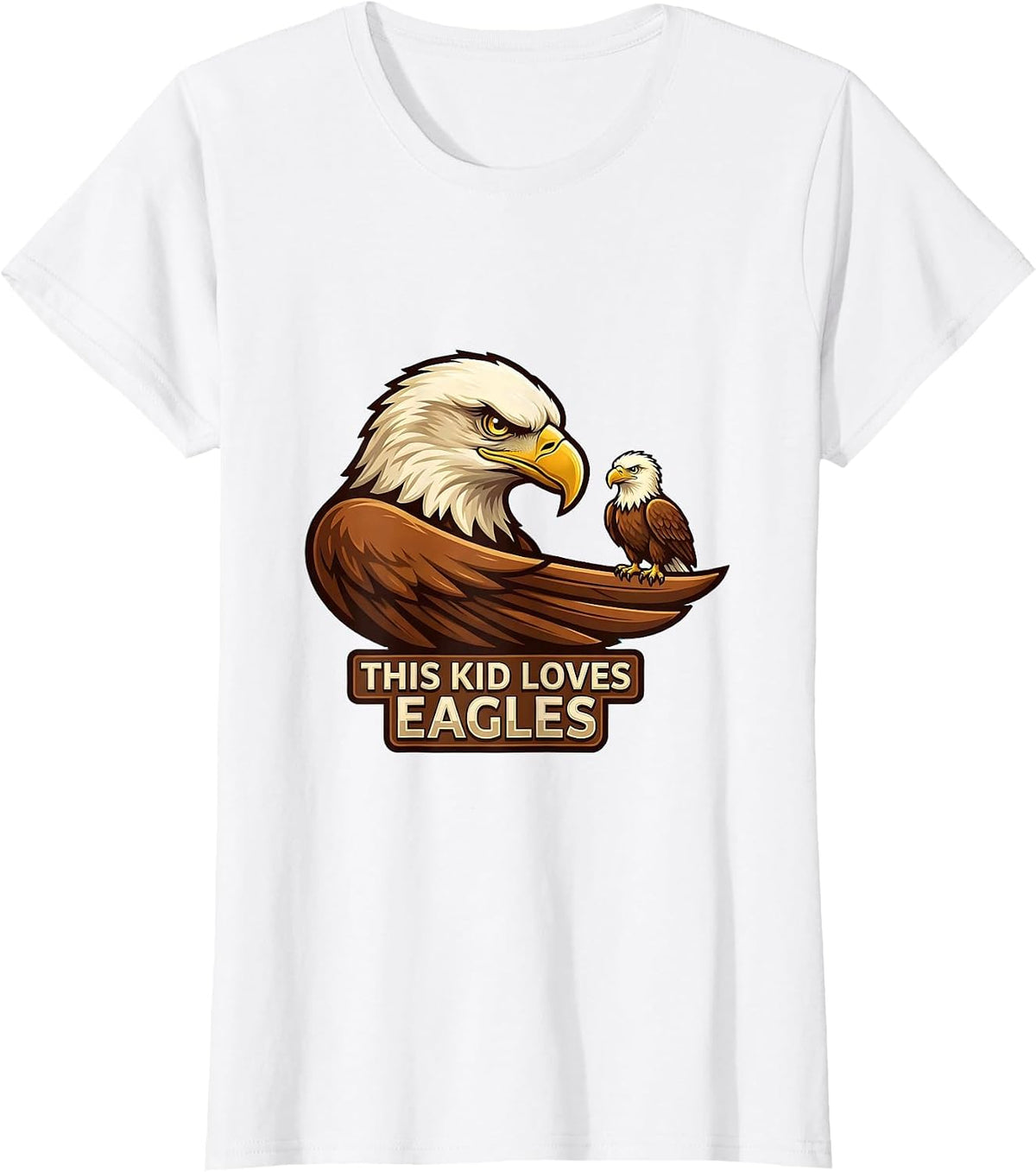 Women's This Kid Loves Eagles Funny Eagle Mascot Lover Family T-Shirt - White