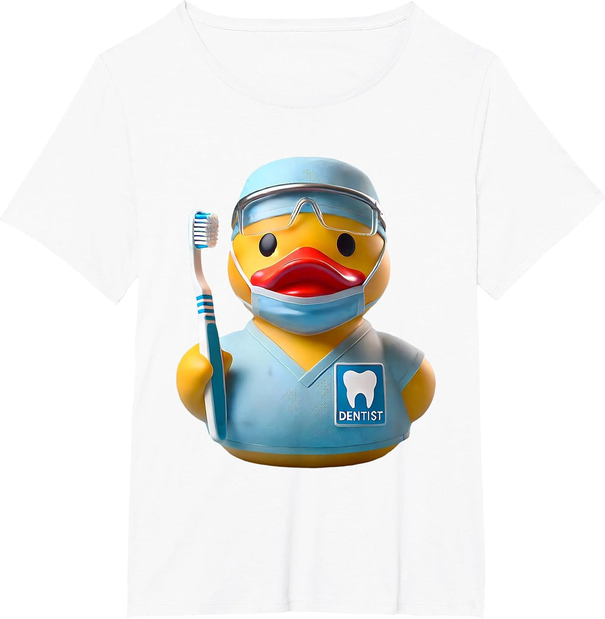 Dentist Rubber Duck Dentistry Ducky Duckie T-Shirt - White