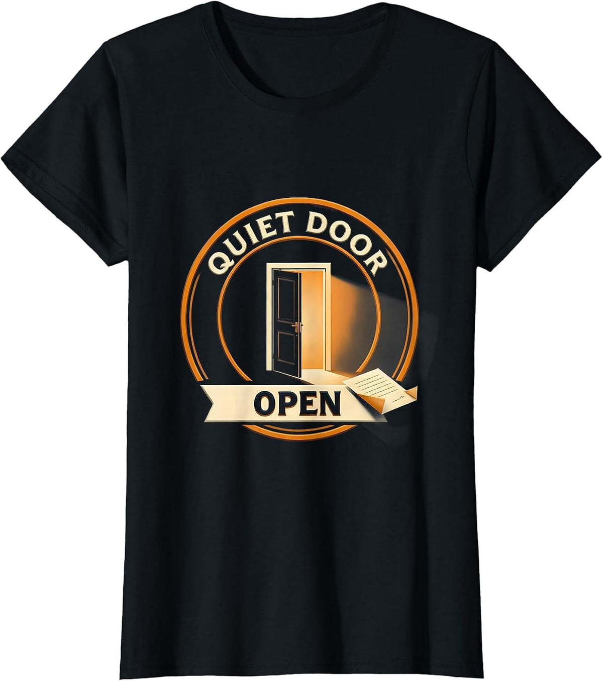 Quiet Door Open Funny School Counselor Camp Counselor T-Shirt - Black