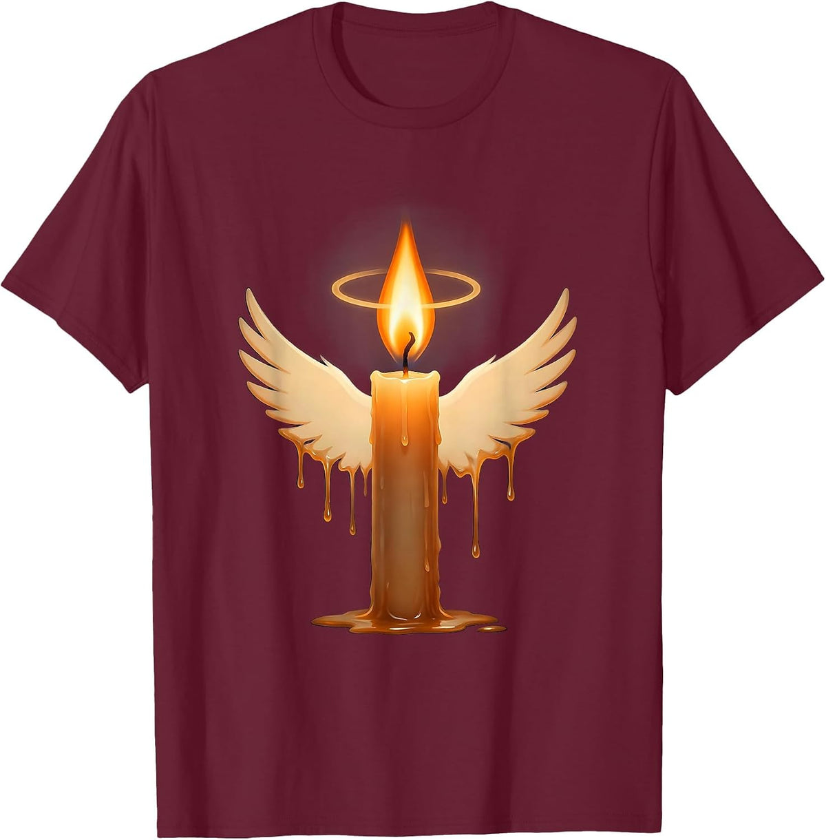 Suicide Awareness Single Candle Flame In Darkness T-Shirt - Burgundy