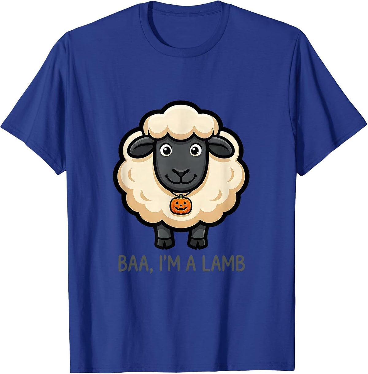 Baa I'm A Lamb Cute Sheep Halloween Costume Party Wear T-Shirt - Royal Blue