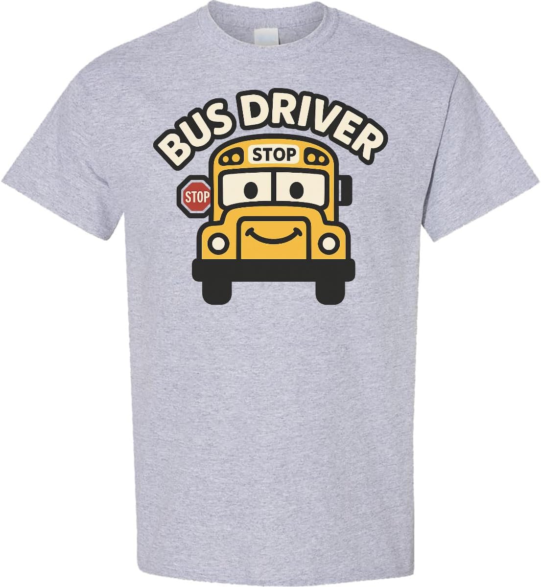 inktastic Bus Driver Adult T-Shirt - 0060 Heather Grey
