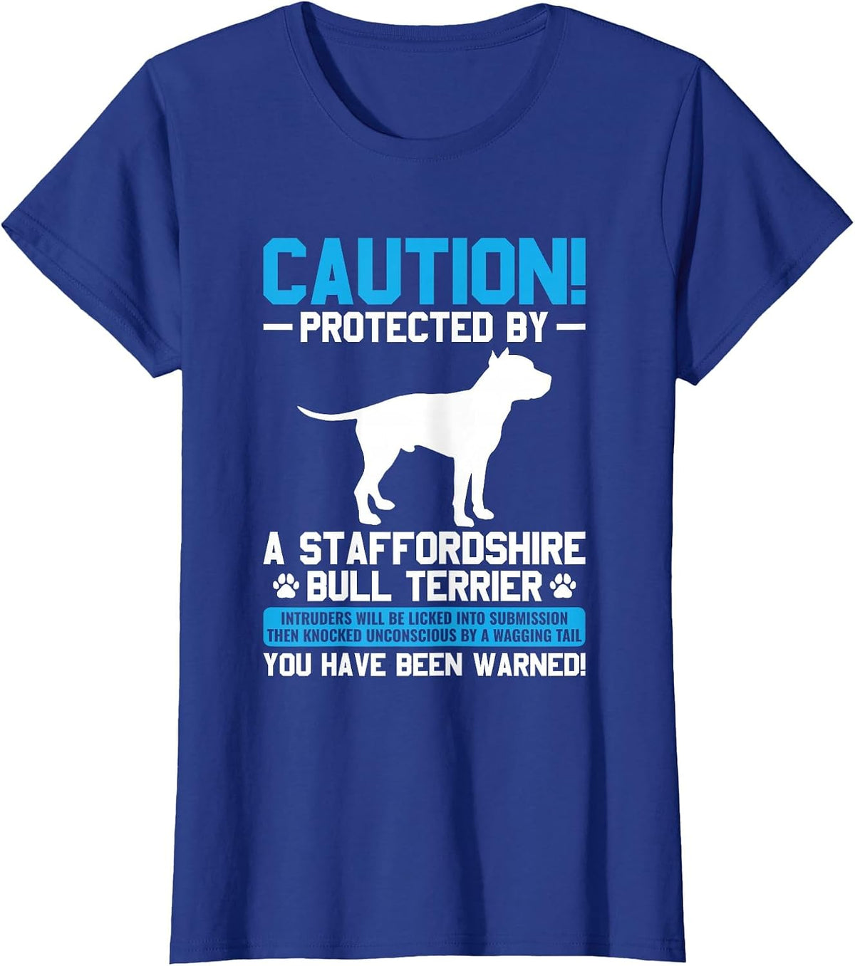 Staffy Staffordshire Bull Terrier T-Shirt - Royal Blue