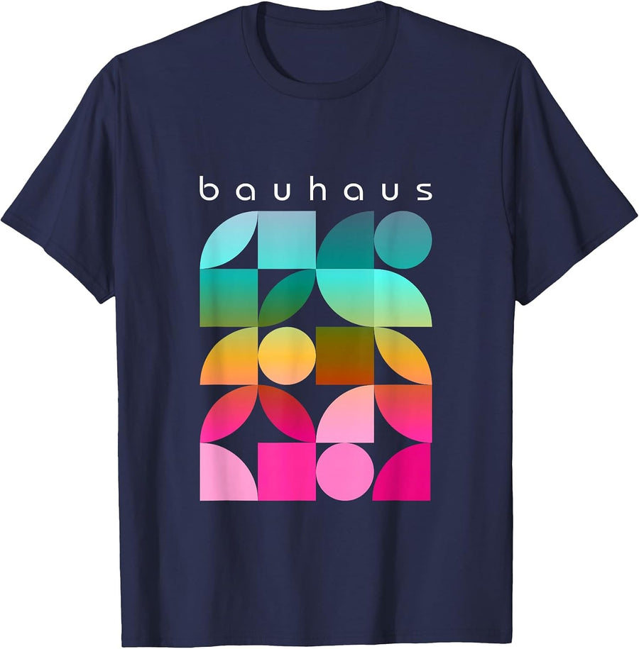 Bauhaus Poster 1923-100 Years of the Design School T-Shirt - Navy Blue
