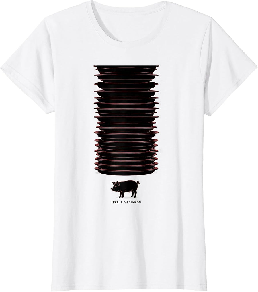 Women's I Refill On Demand Funny Guinea Pig Lover Humor T-Shirt - White