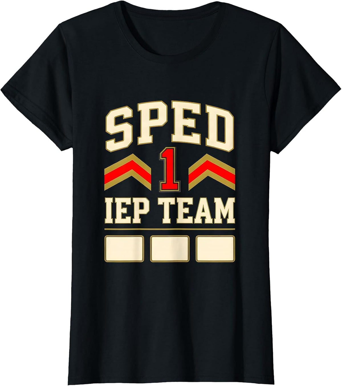 SPED IEP Team Sports Special Education Teacher Squad Pride T-Shirt - Black