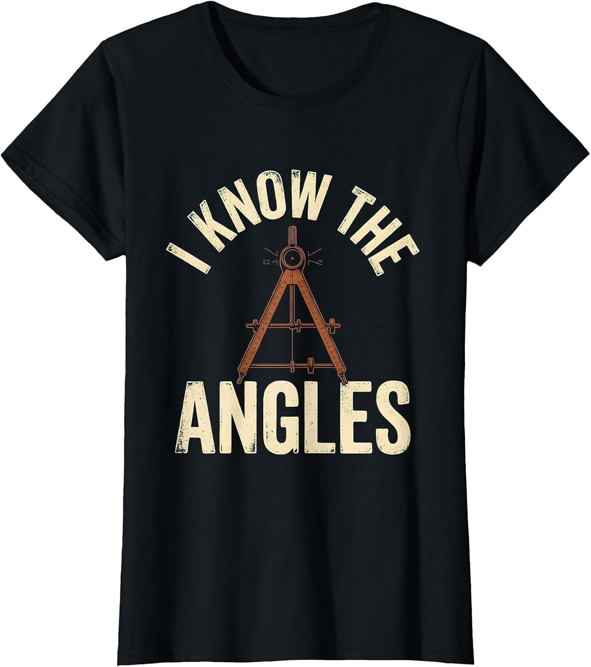 I Know The Angles Vintage Chiropractor Physical Therapist T-Shirt - Black