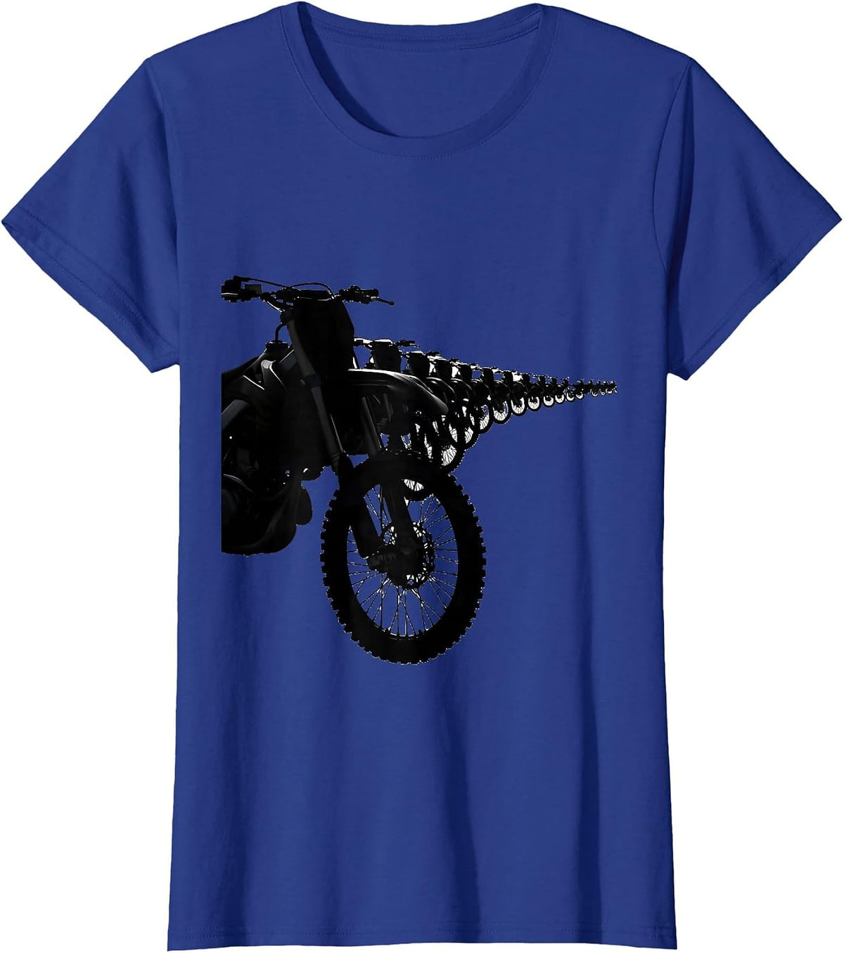 Women's Dirt Bike Silhouette Biker Motocross Hobby Gift T-Shirt - Royal Blue