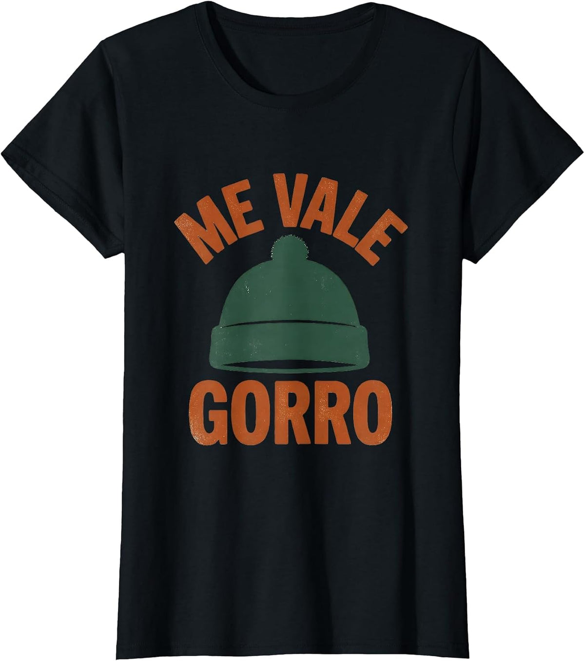 Me Vale Gorro Vintage Mexican Slang Humor Spanish Pun T-Shirt - Black