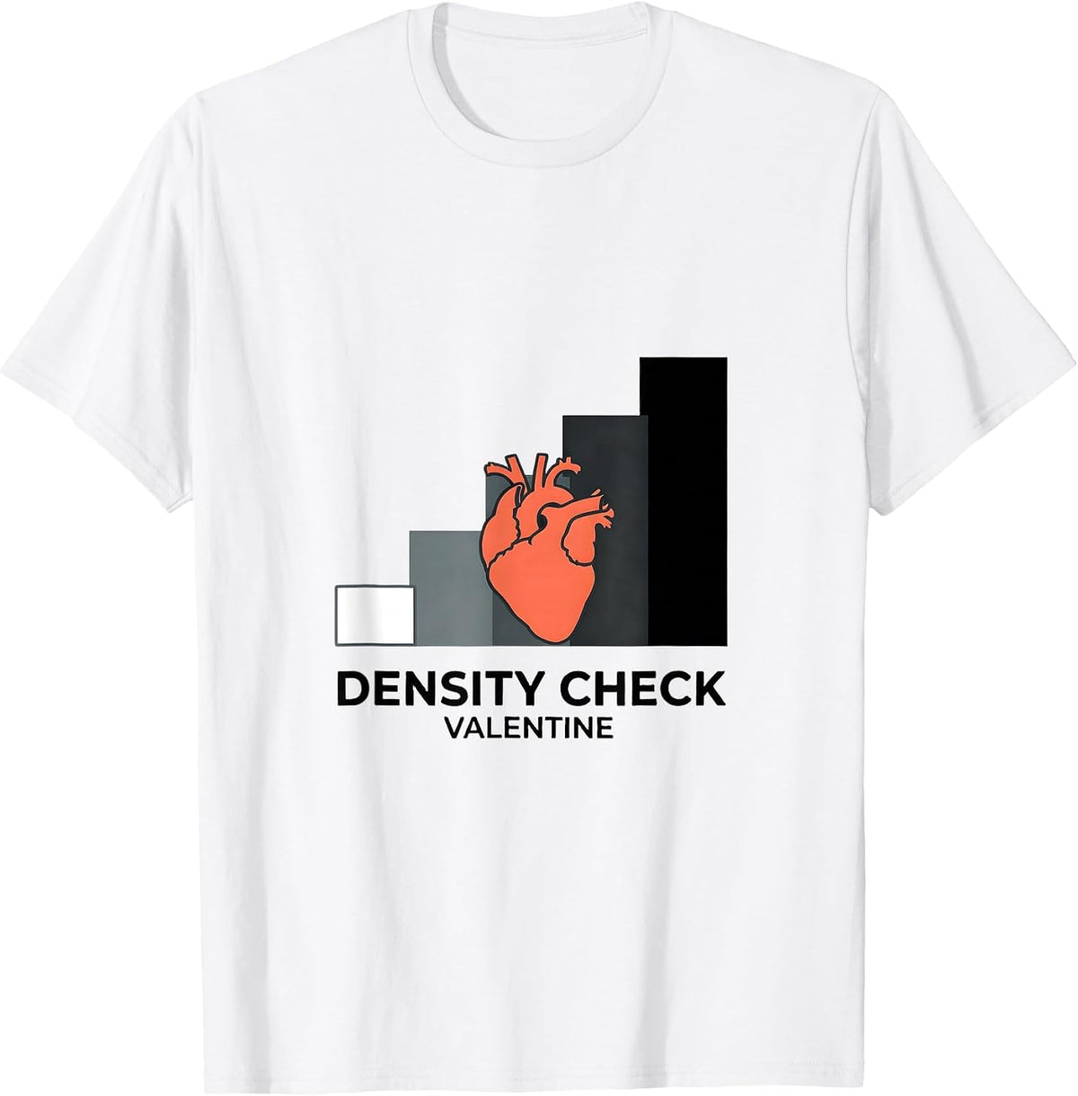 Men's Density Check Valentine Radiology Tech Skeleton Humor T-Shirt - White