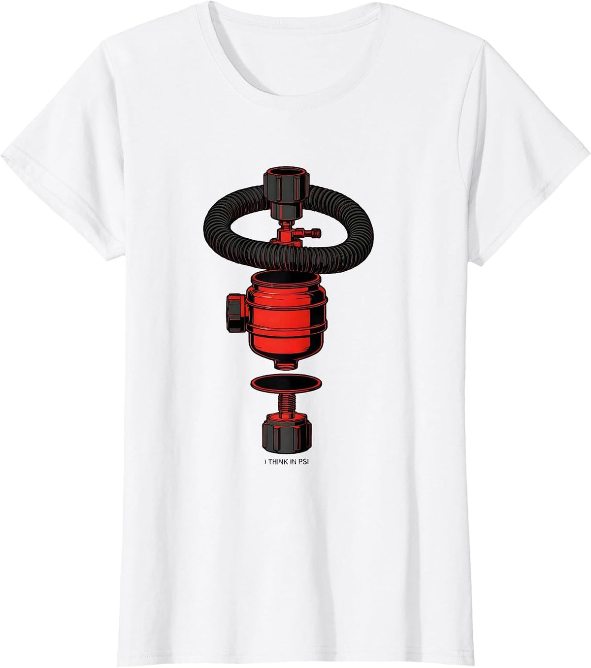 I Think In PSI Funny Scuba Diver Humor T-Shirt - White