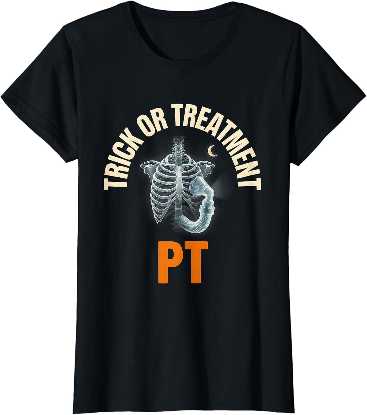 Women's Trick Or Treatment PT Funny Physical Therapist Halloween T-Shirt - Black