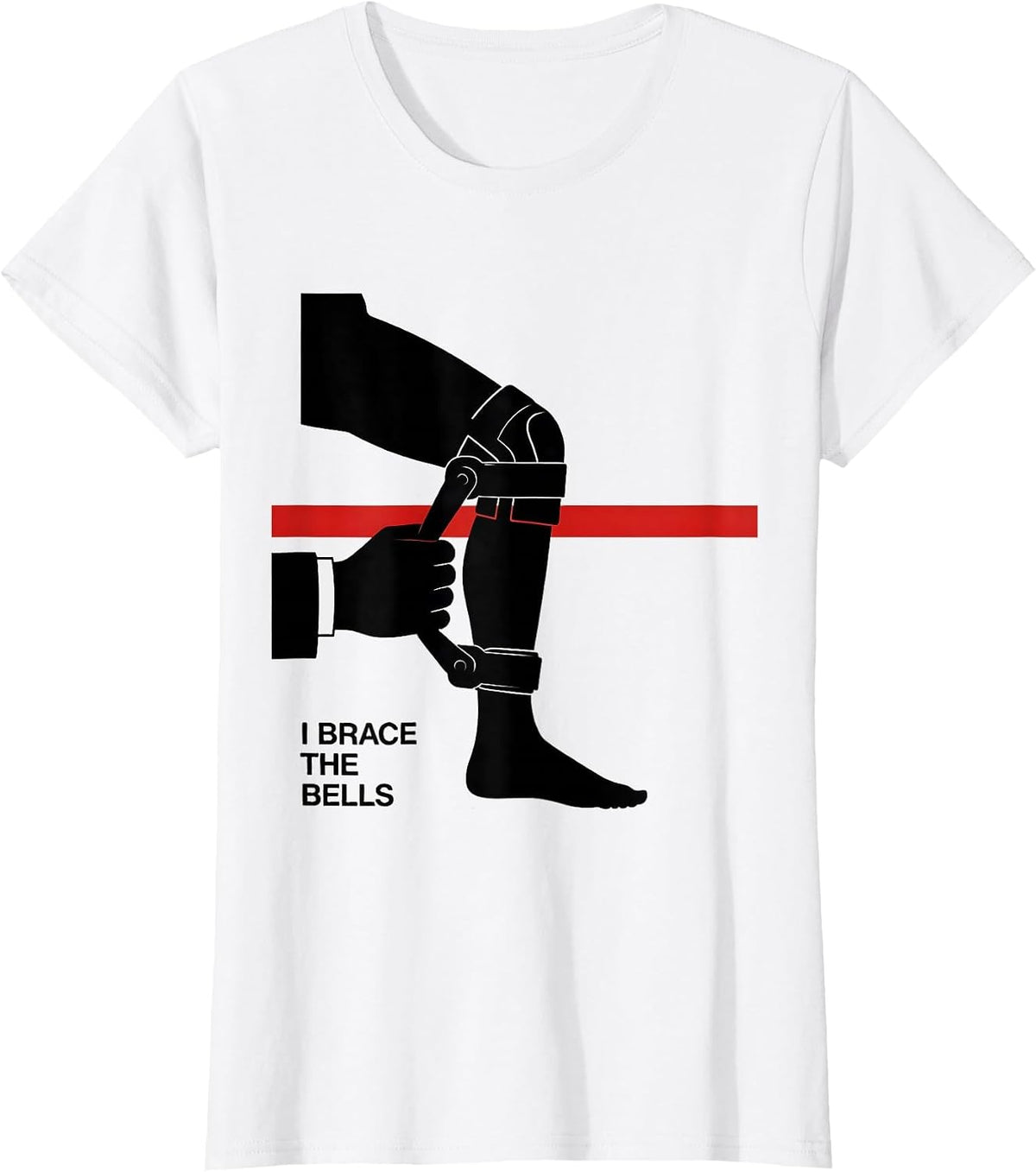 I Brace The Bells Funny Physical Therapy Christmas Therapist T-Shirt - White