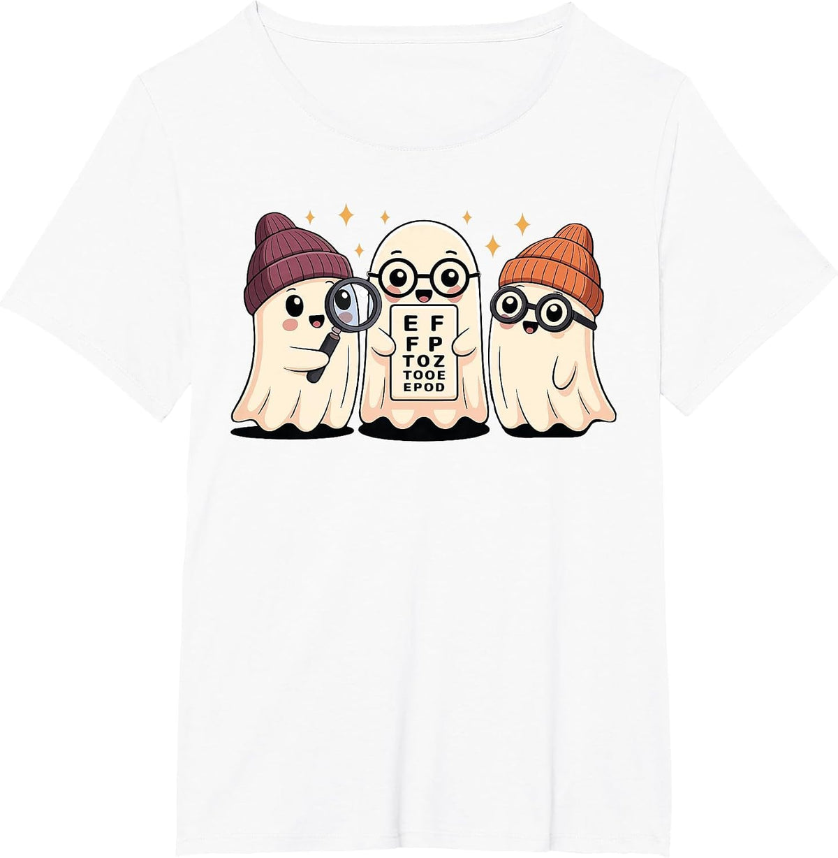 Optometry Halloween Spooky Ophthalmologist Funny Eye Doctor T-Shirt - White