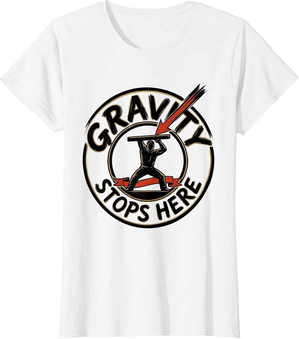 Gravity Stops Here Funny Physical Therapist Occupational T-Shirt - White