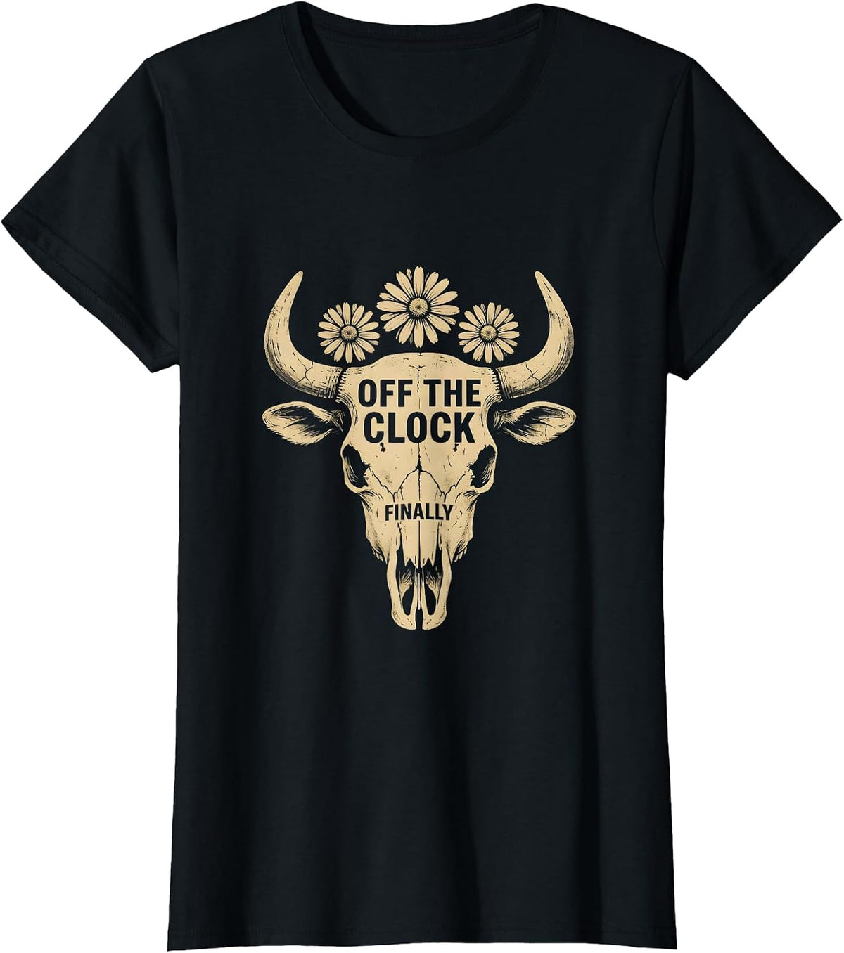 Off the Clock Labor Day Vacation Vibes Design T-Shirt - Black