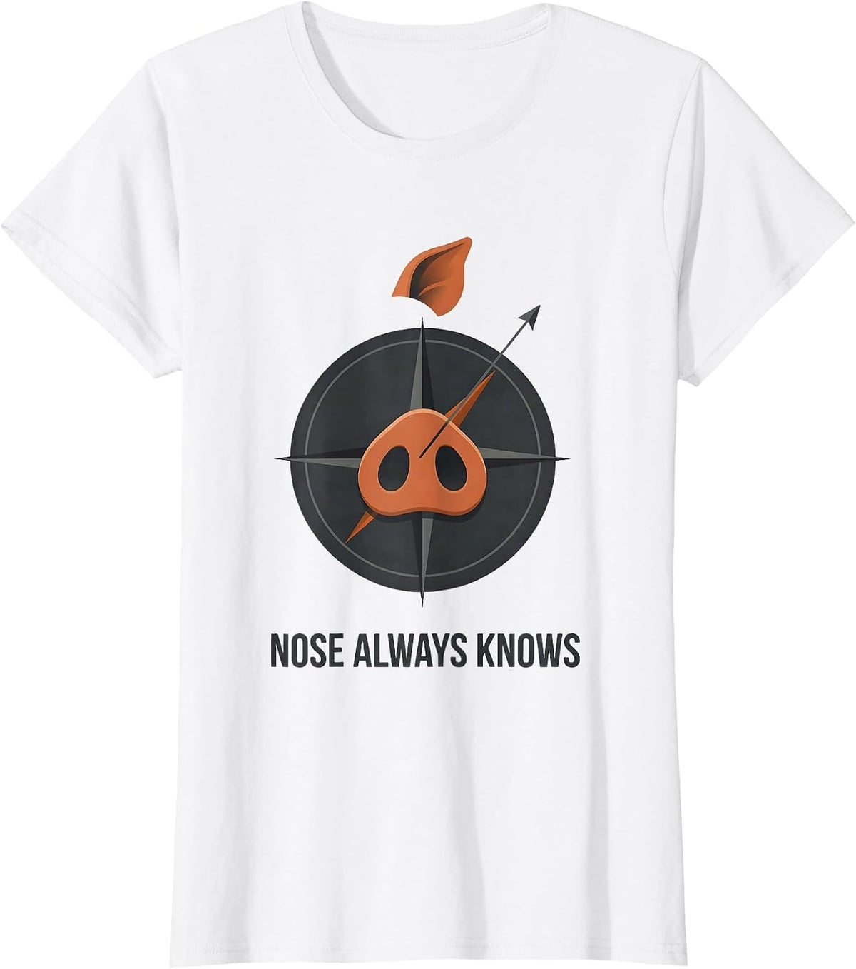 Nose Always Knows Funny Guinea Pig Pet Lover Humor T-Shirt - White