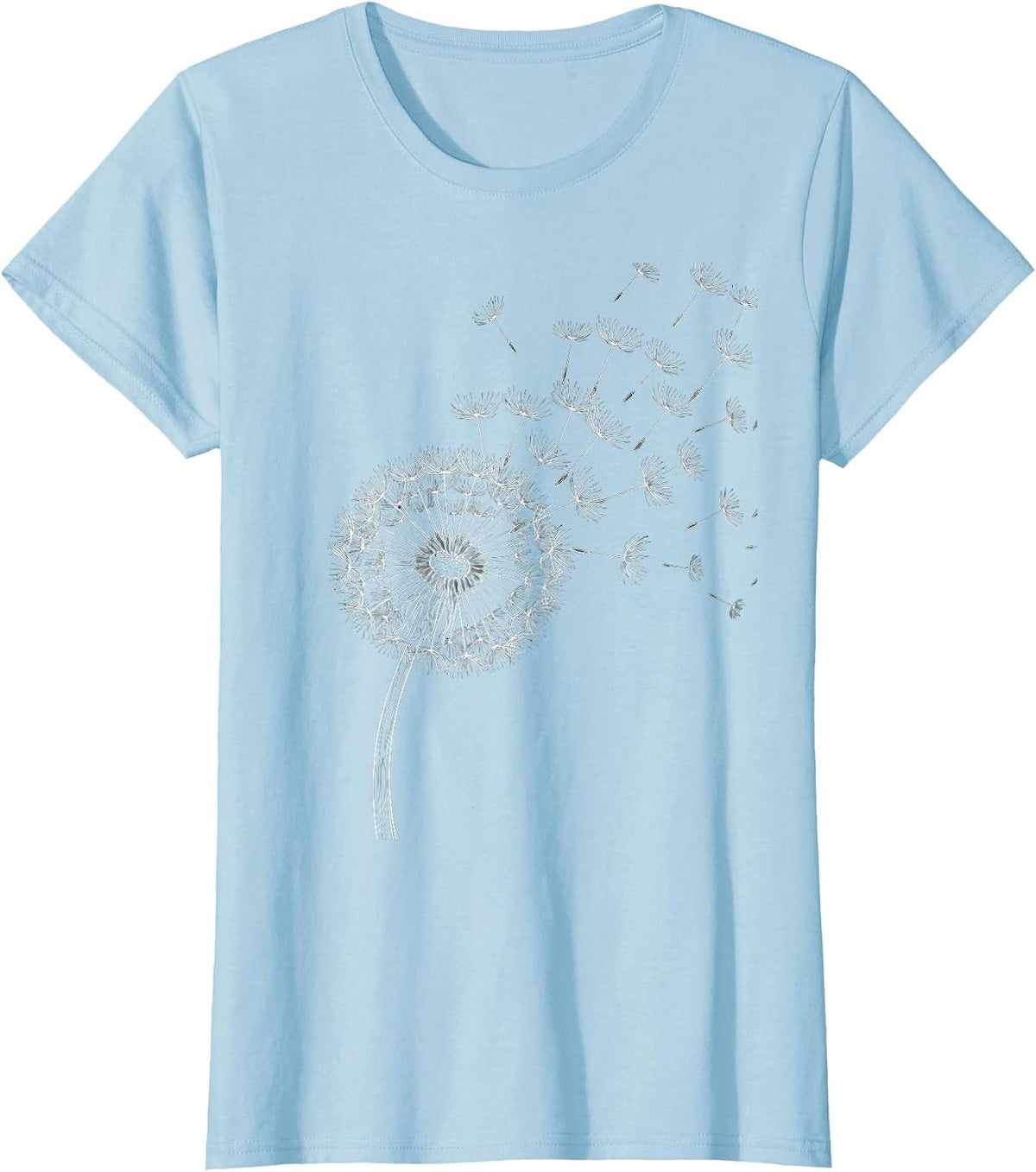 Women's Dandelion Seeds Suicide Prevention Awareness T-Shirt - Baby Blue