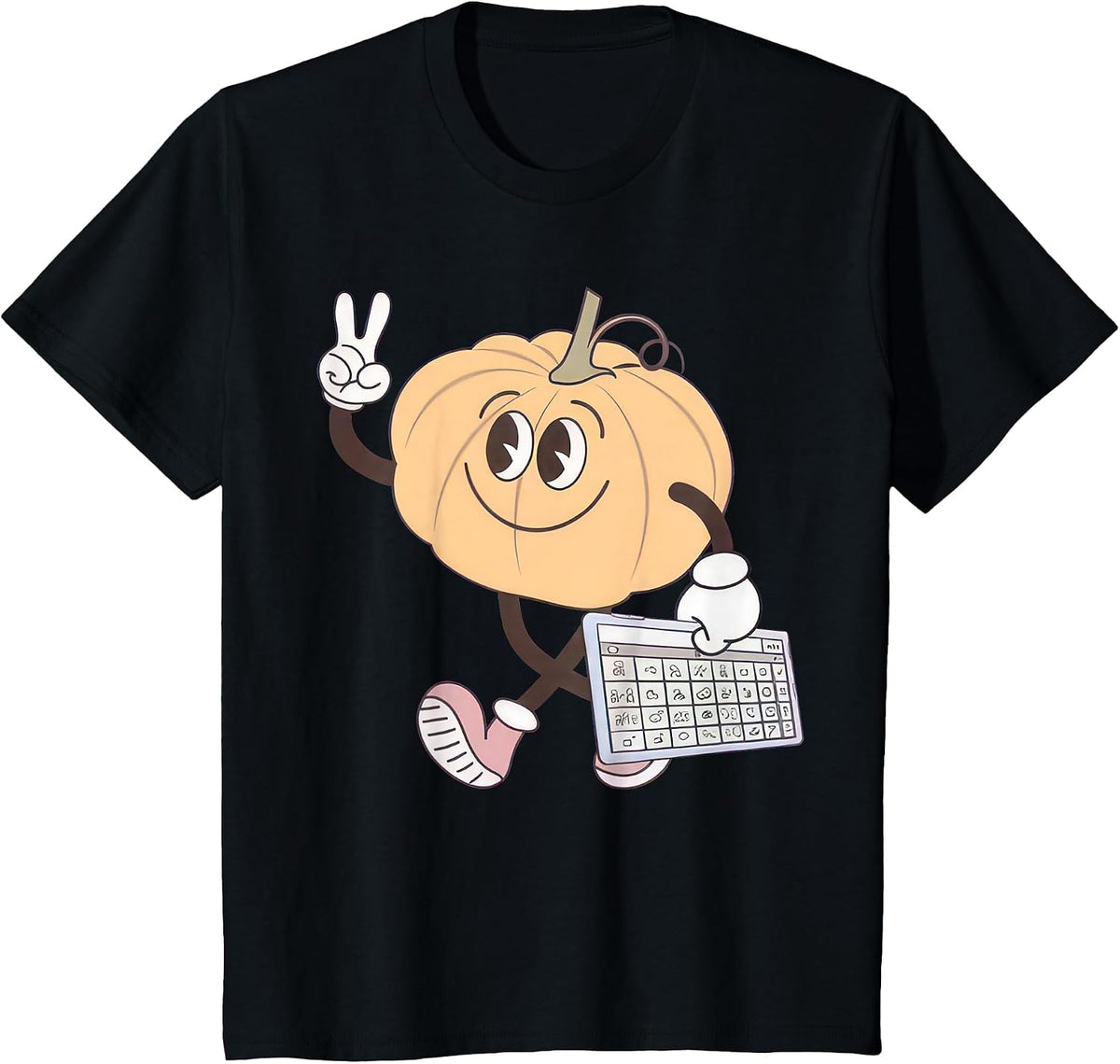 Awareness Fall Pumpkin AAC Device Autism Special Halloween T-Shirt - Black