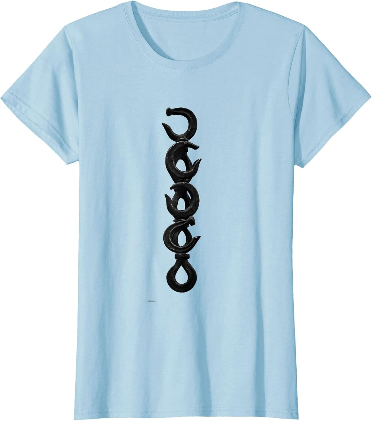 Women's Hook-and-Eye Forged Profiles Blacksmith Forge Humor Gift T-Shirt - Baby Blue