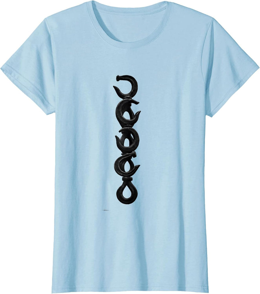 Women's Hook-and-Eye Forged Profiles Blacksmith Forge Humor Gift T-Shirt - Baby Blue