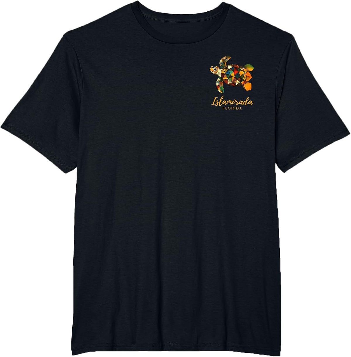 Islamorada FL Florida Keys Vintage Tribal Sea Turtle T-Shirt - Black