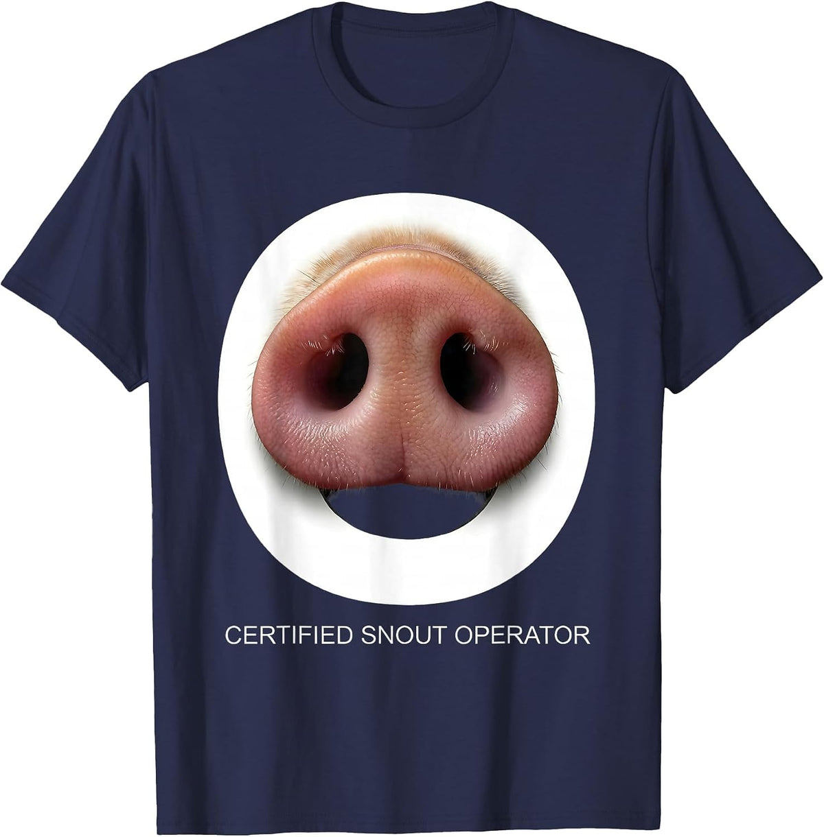 Men's Certified Snout Operator Funny Guinea Pig Lover Pet T-Shirt - Navy Blue